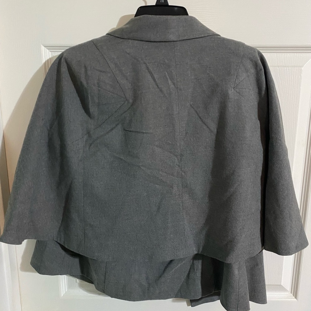 Women's Gray Double-Breasted Blazer - Picture 6 of 7